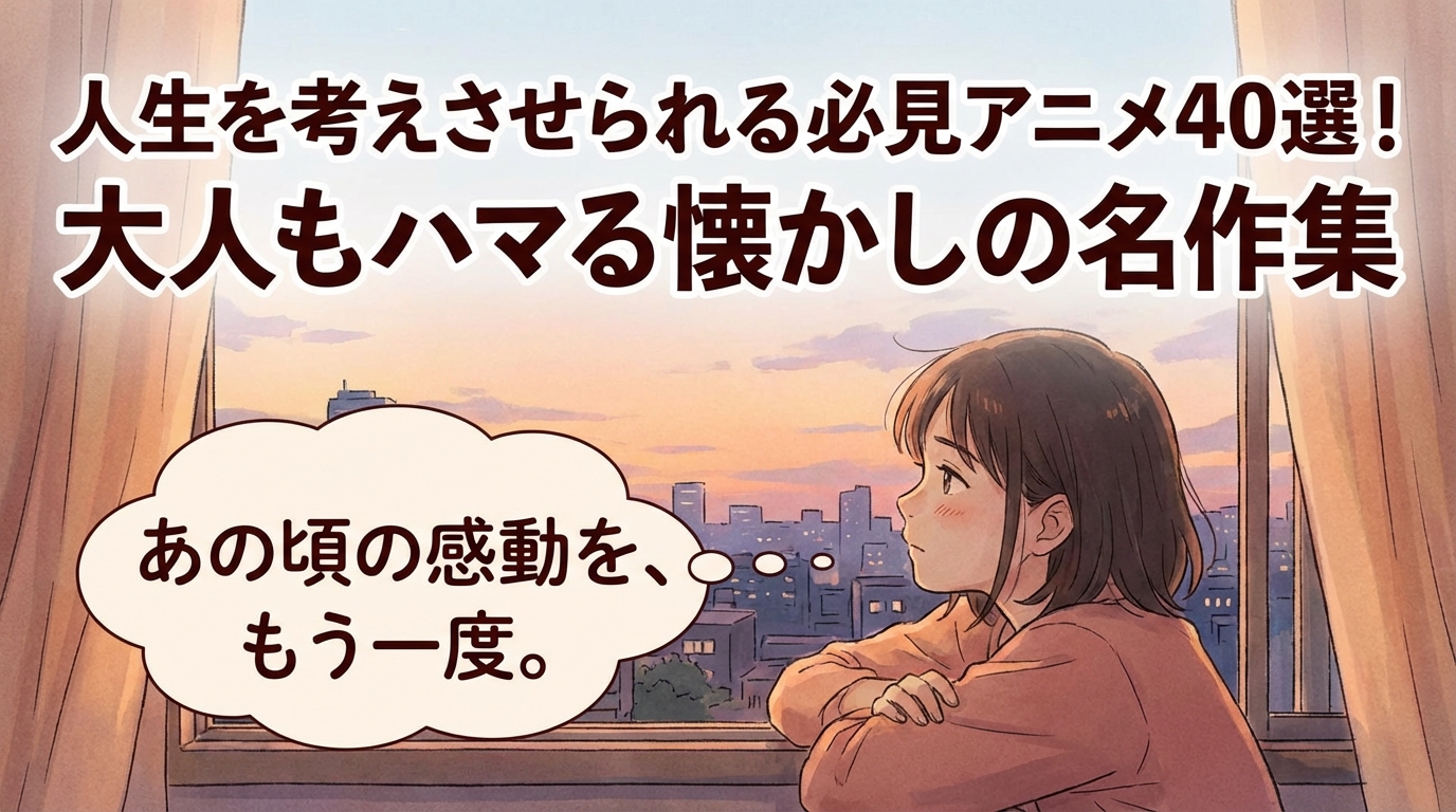 人生を考えさせられるアニメ