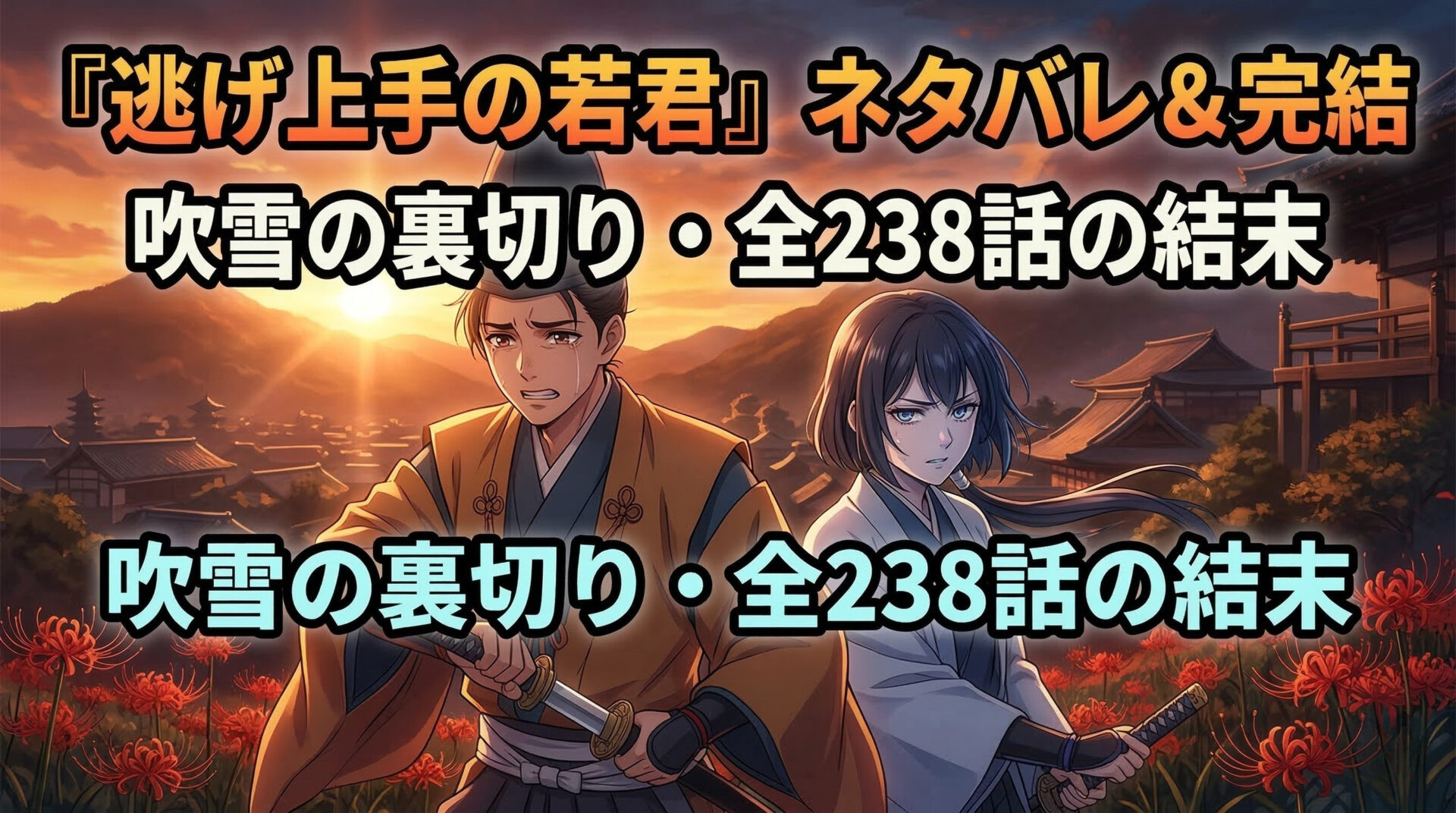 逃げ上手の若君のネタバレと完結情報｜吹雪はなぜ裏切ったのか・全238話の結末