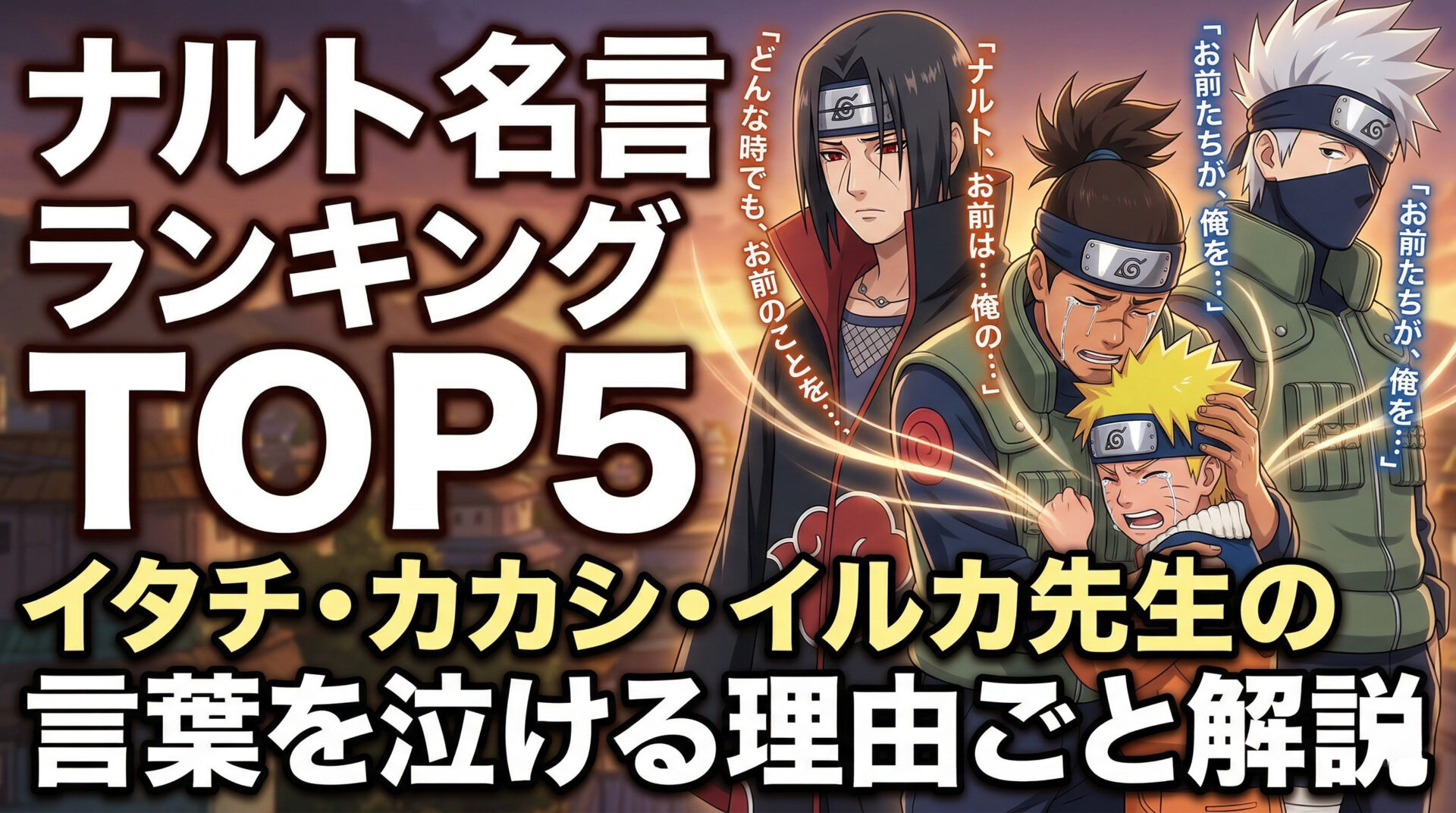 ナルト 名言 ランキングTOP5