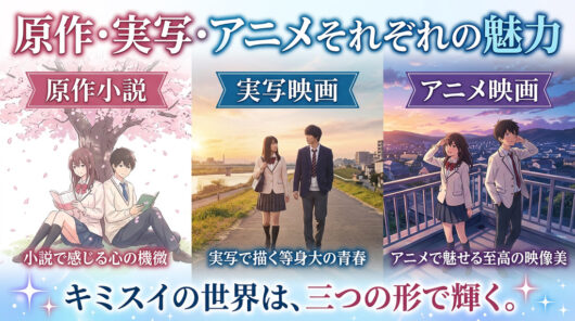 原作・実写映画・アニメ映画の違い