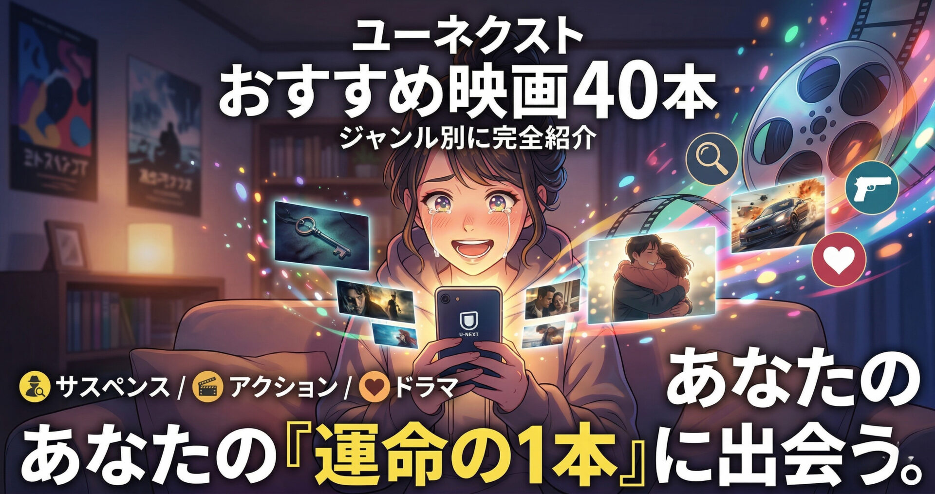 ユーネクスト おすすめ映画40本｜サスペンス・アクション・ドラマ等ジャンル別に完全紹介