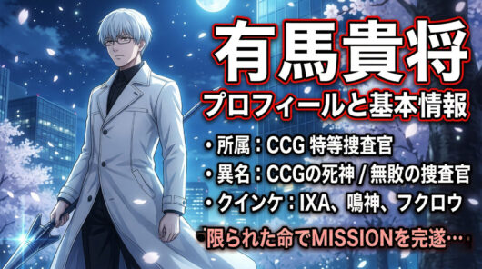 有馬貴将のプロフィールと基本情報