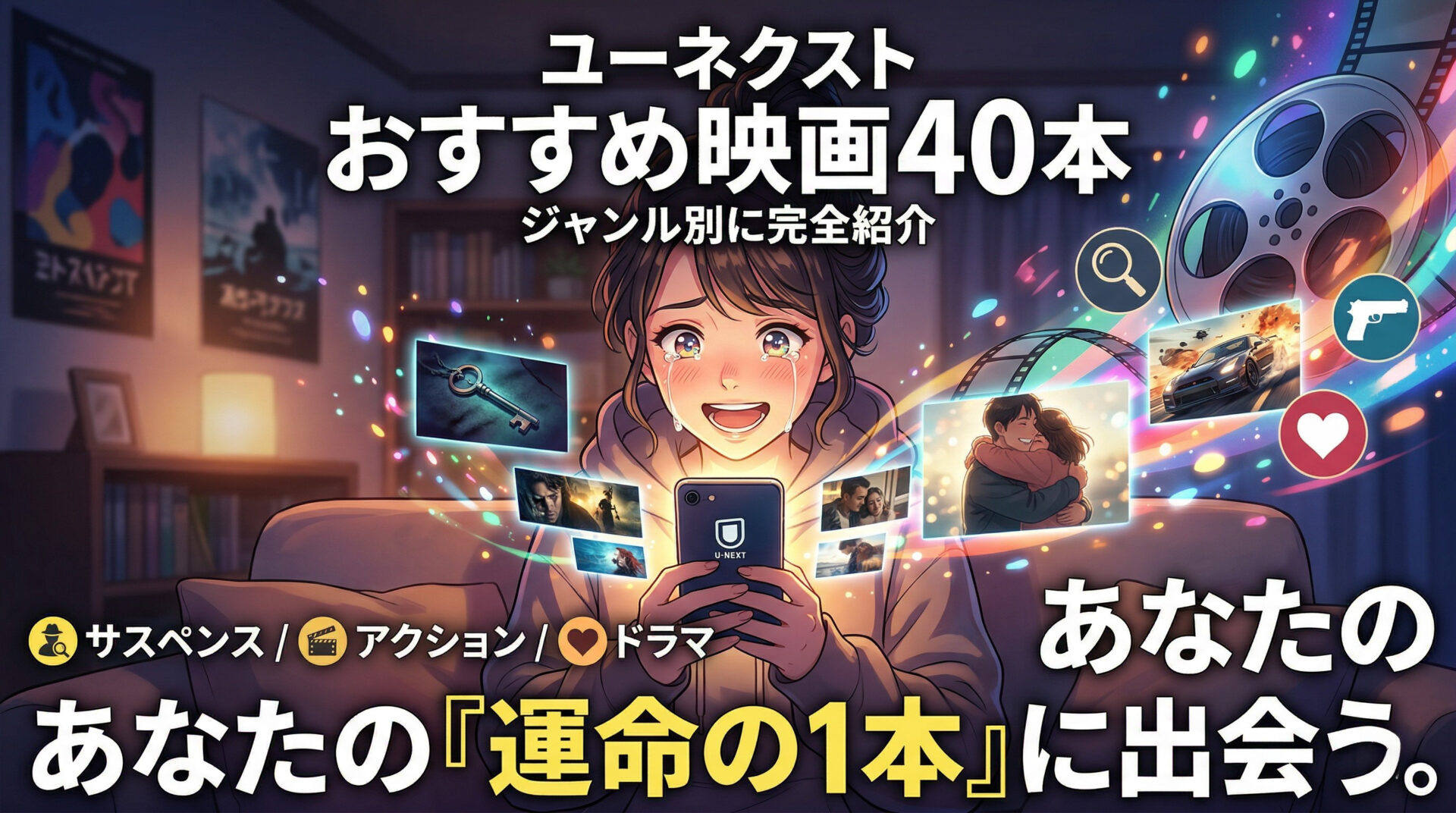 ユーネクスト おすすめ映画40本｜サスペンス・アクション・ドラマ等ジャンル別に完全紹介