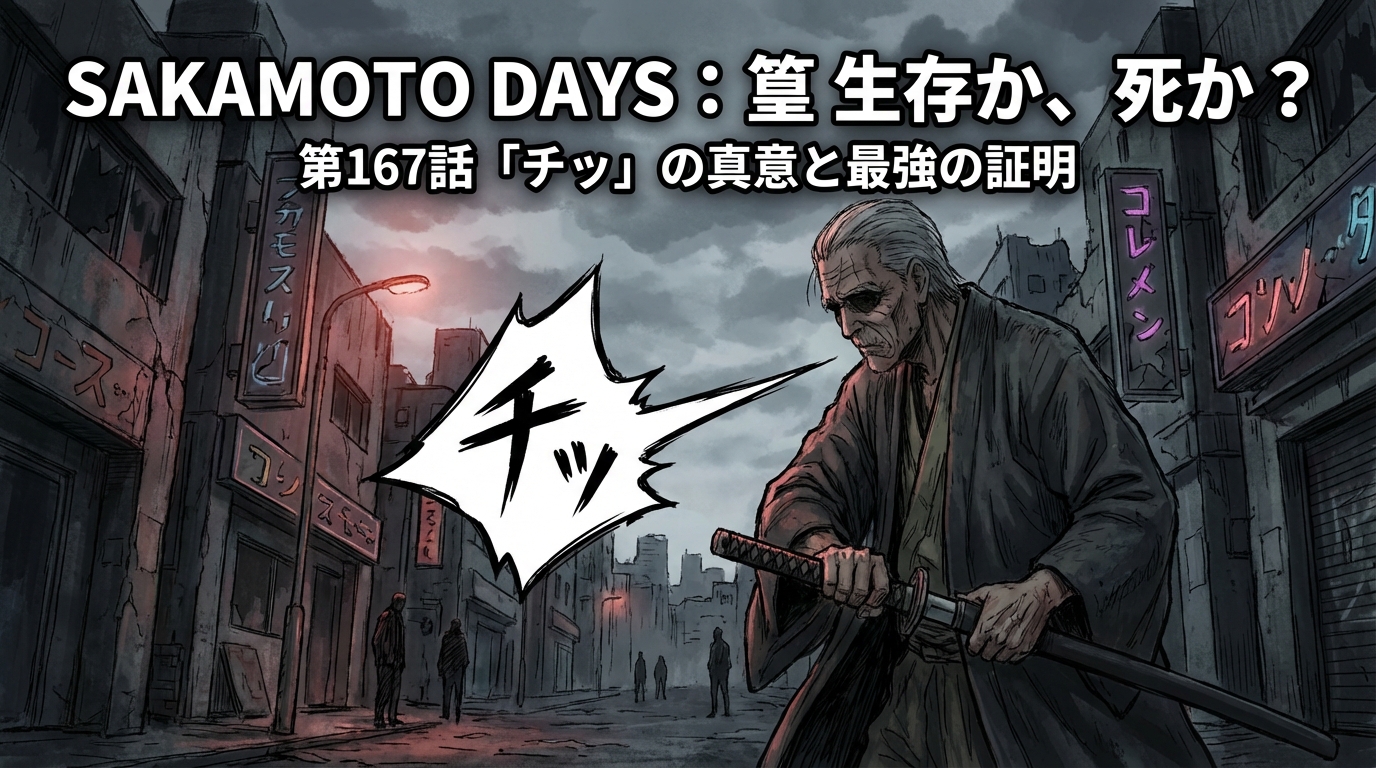 サカモトデイズ 篁 死亡・生存説・強さ考察｜167話「チッ」の意味・骸区・声優まで全解説