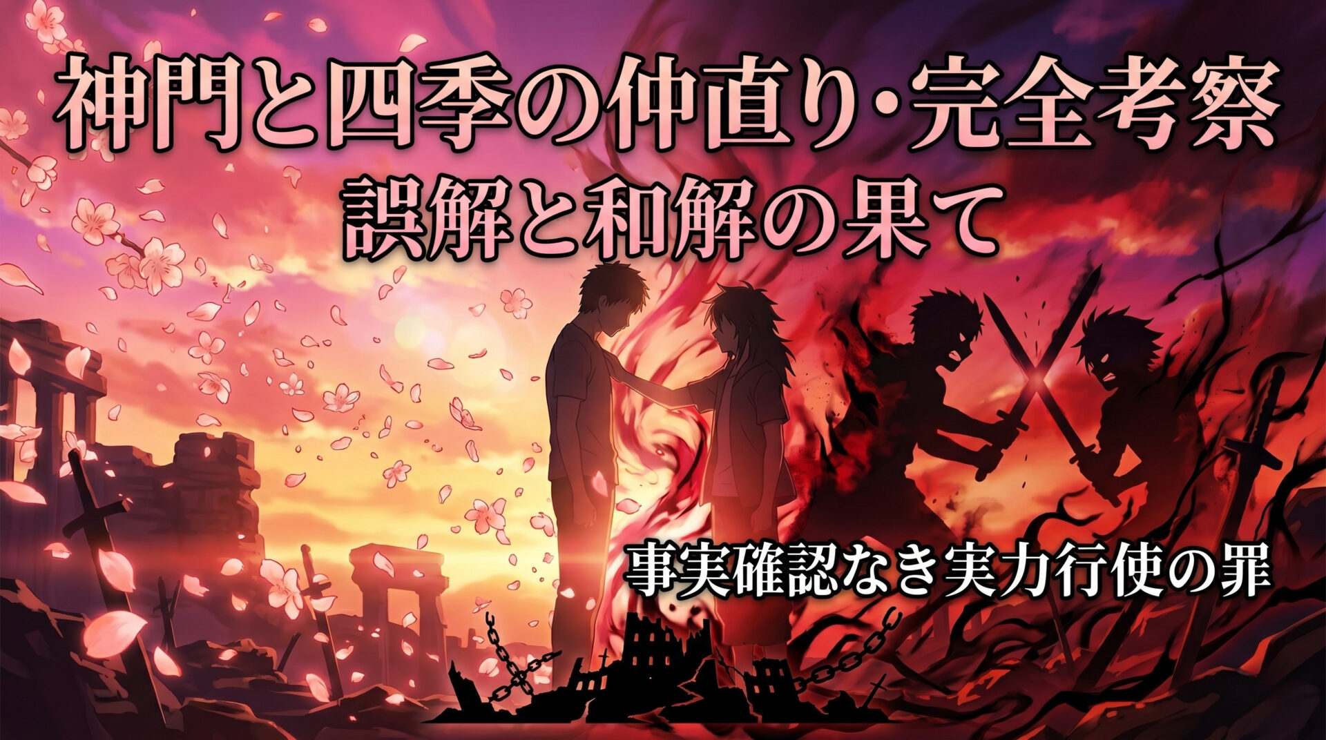 桃源暗鬼 神門と四季の仲直り・誤解・和解を完全考察｜事実確認なき実力行使の罪